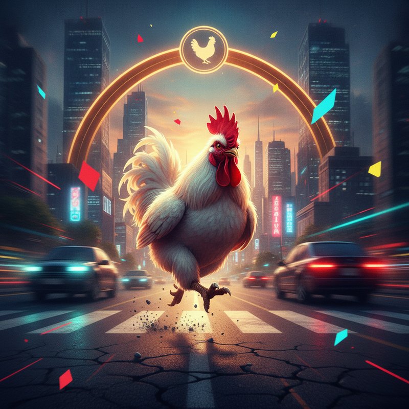 Chicken Road 2 - pollo bianco attraversa la strada